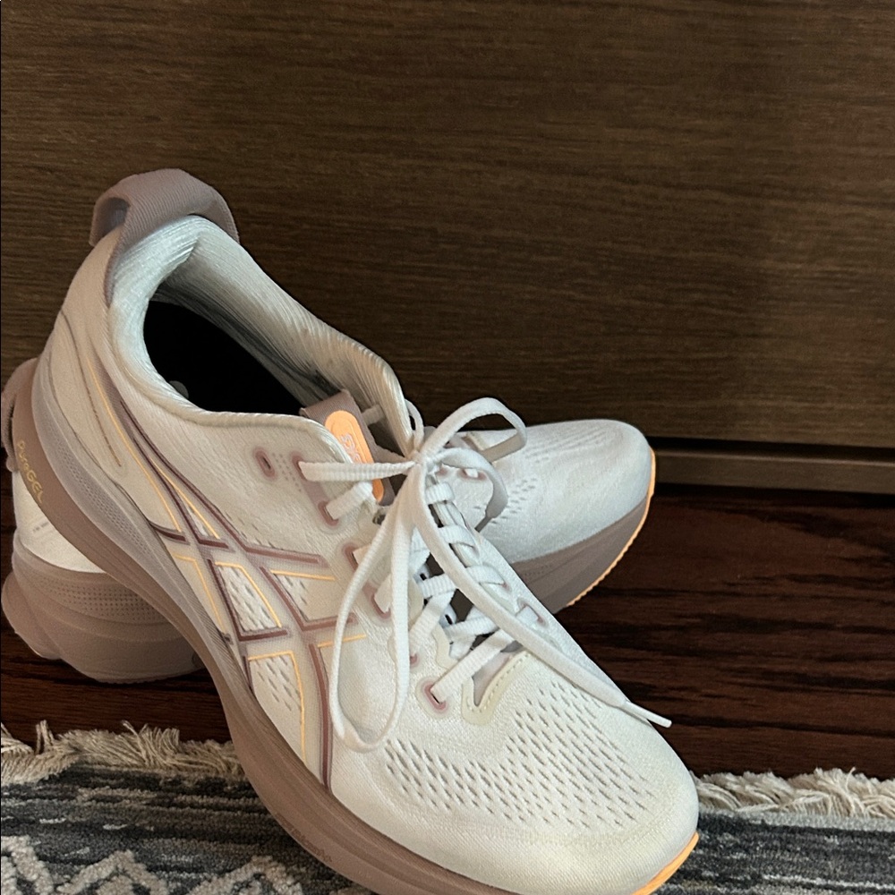 ASICS Women's White and Purple Athletic Shoes